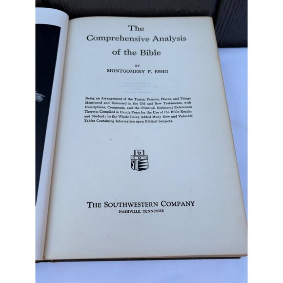 The Comprehensive Analysis of the Bible Hardcover 1951 Book Montgomery F Essig - Picture 15 of 16
